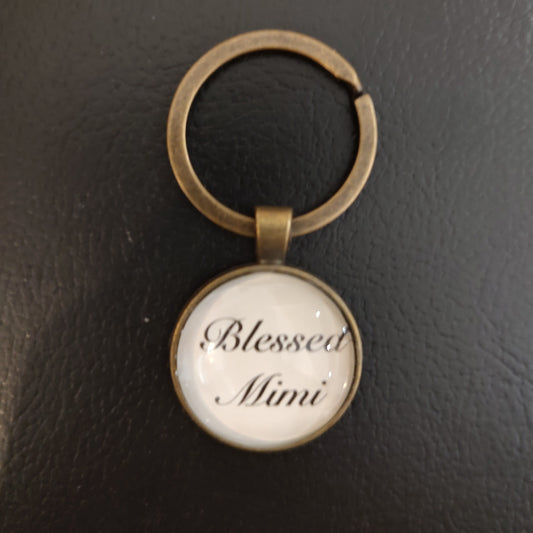 Blessed Mom Keychain